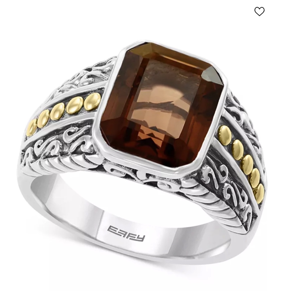 EFFY Men's Smoky Quartz Ring